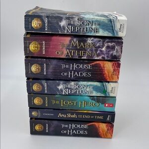 Lot of 7 Rick Riordan Paperback Book